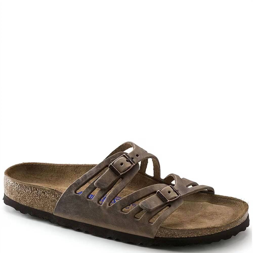 NEW BIRKENSTOCK unisex granada soft footbed sandal in tabacco brown